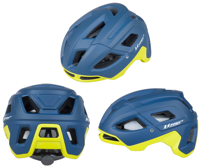 Přilba PRO-T Plus Leon In mold  tmavě modrá-žlutá matná