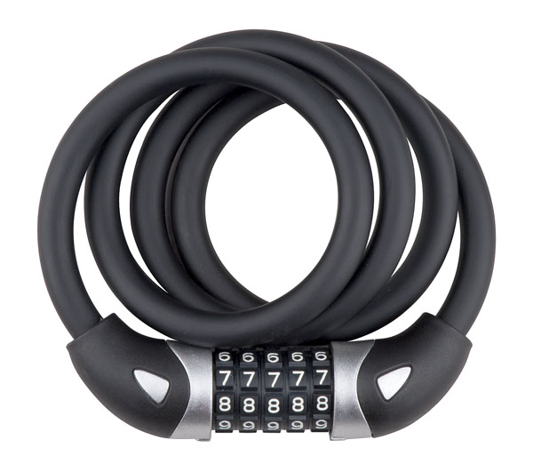 Zámek spirála kódový PRO-T Plus 5 čísel M12 x 120cm Color - více barevných variant